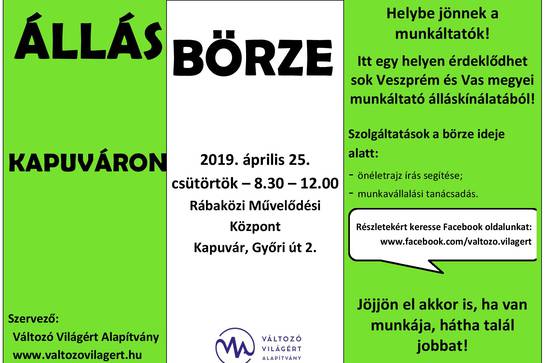 Állásbörze Kapuváron Állásbörze Kapuváron