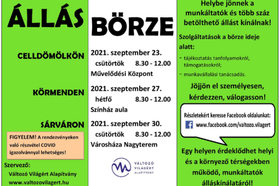 Állásbörzék Vas megyében Állásbörzék Vas megyében