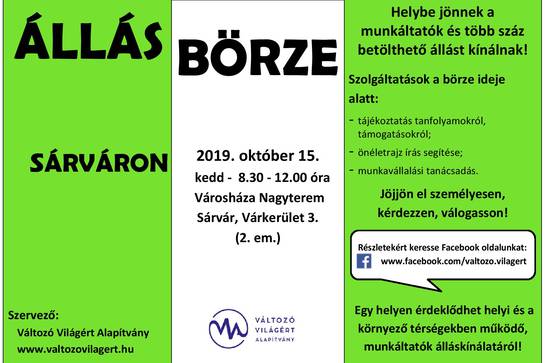 Állásbörze Sárváron Állásbörze Sárváron