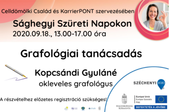 Grafológiai tanácsadás Celldömölki Sághegyi Szüreti Napokon Grafológiai tanácsadás Celldömölki Sághegyi Szüreti Napokon